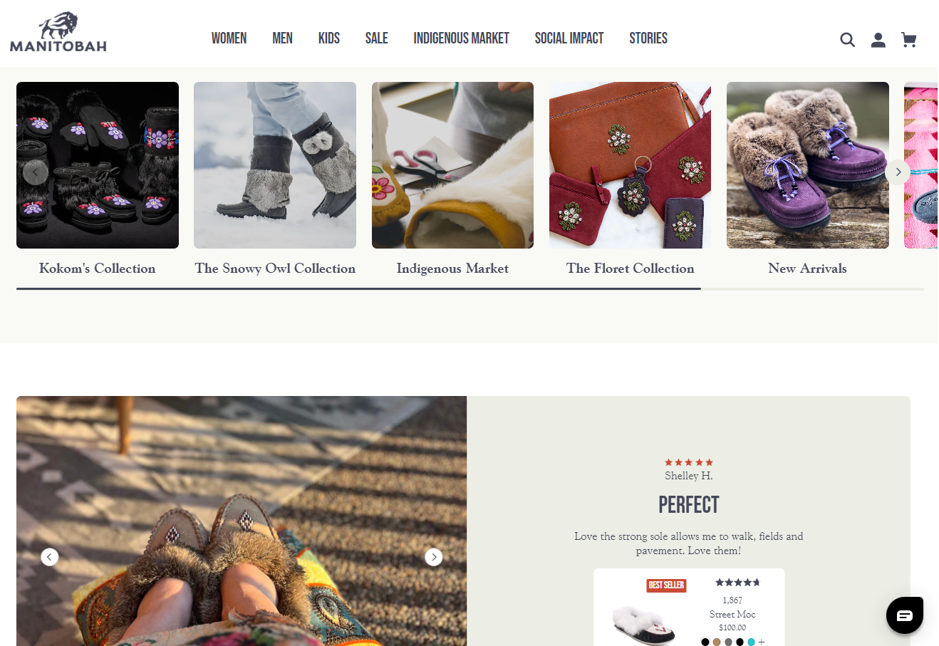 Manitobah Mukluks' Digital Presence website preview image